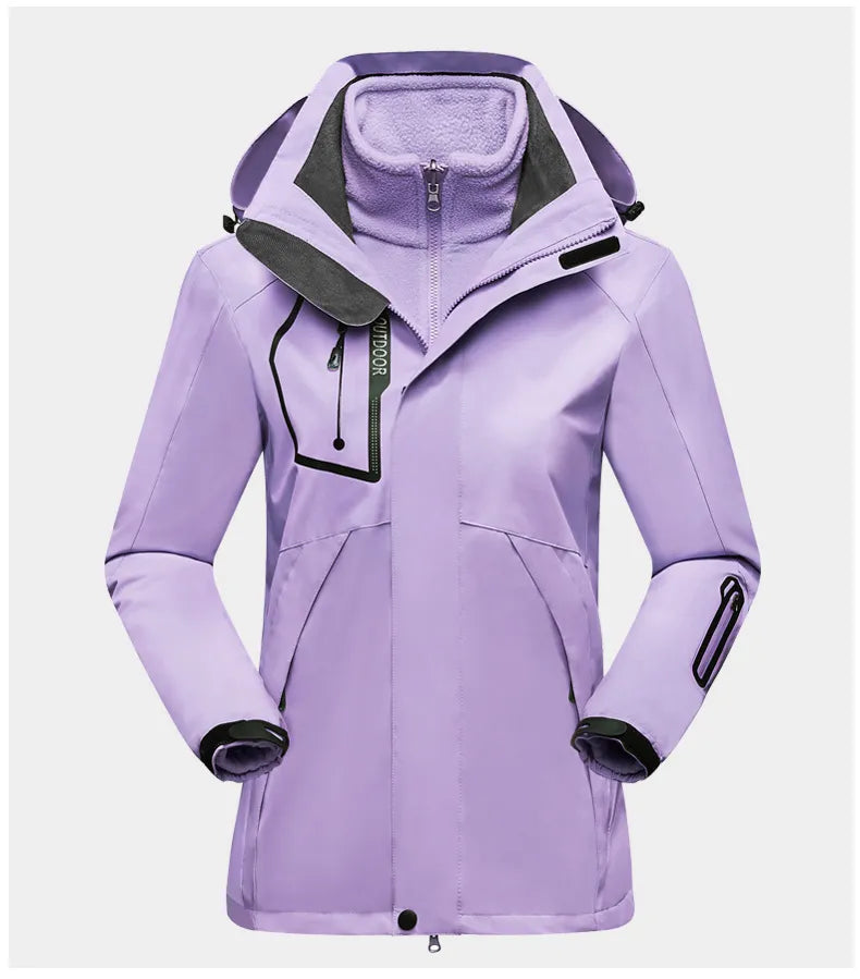 Dames 3-in-1 Lange Winterjas | Waterdicht en Winddicht Buitenlaag