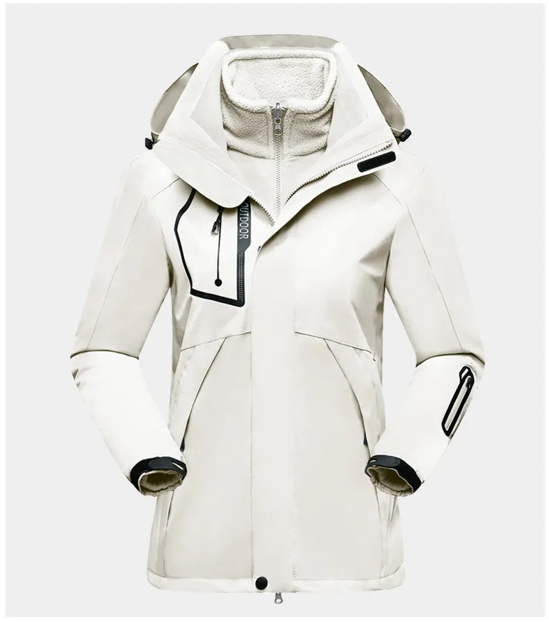 Dames 3-in-1 Lange Winterjas | Waterdicht en Winddicht Buitenlaag