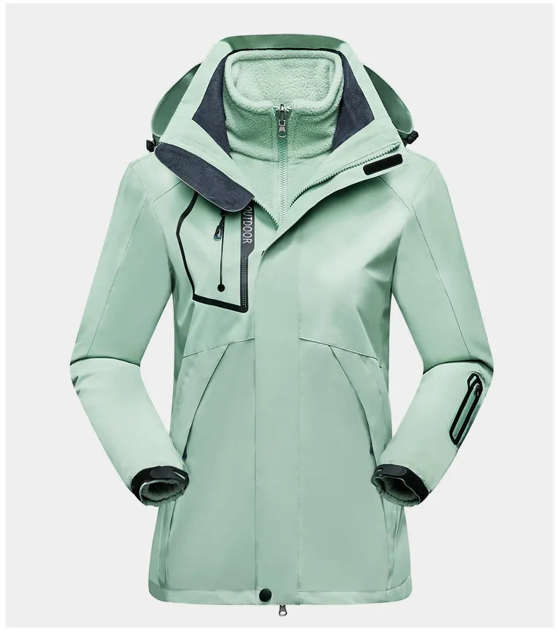 Dames 3-in-1 Lange Winterjas | Waterdicht en Winddicht Buitenlaag