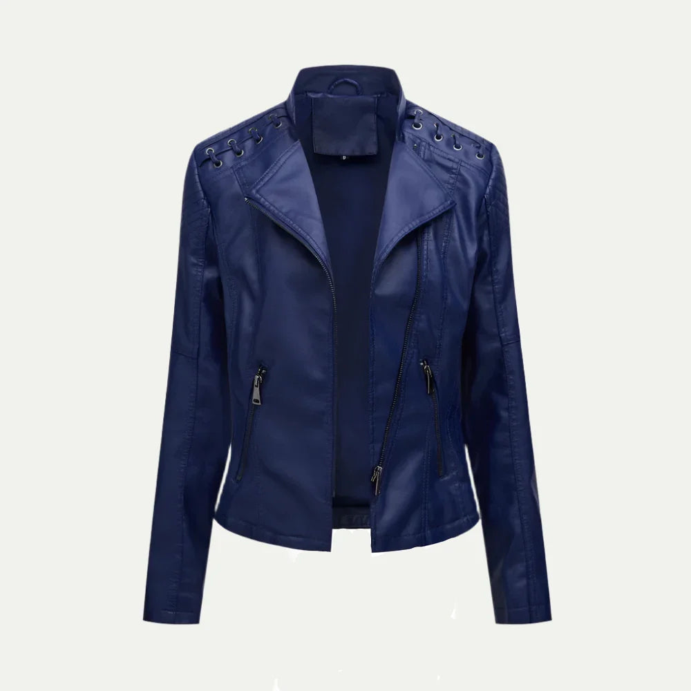 Dames Herfst Korte Leren Jas | Trendy