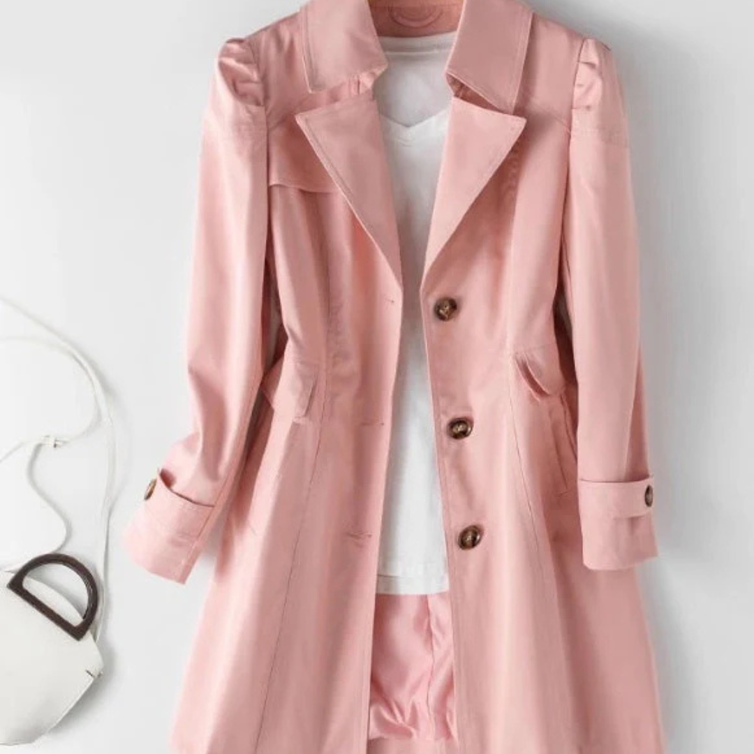 Dames Herfst Trenchcoat | Windbestendig Met Knoopsluiting