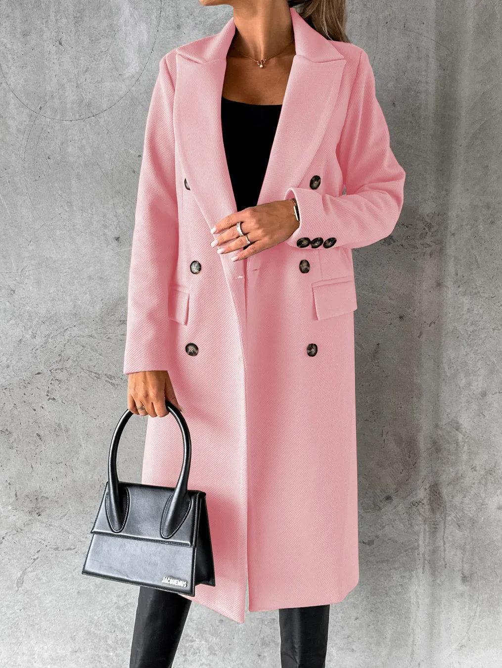 Dames Klassieke Jas | Lange en V-hals Design
