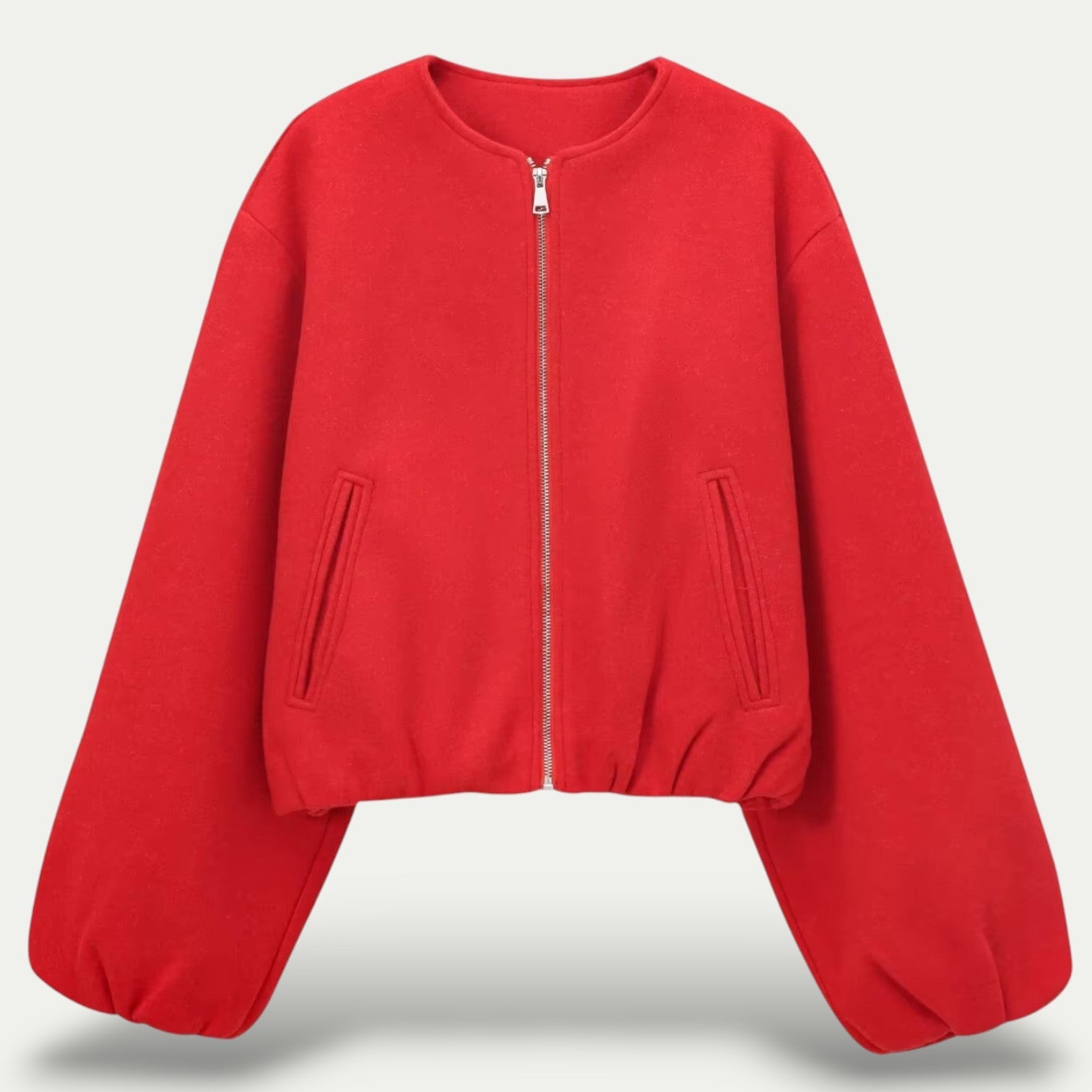 Dames Korte Bomberjas Met Ritsafsluiting | Trendy