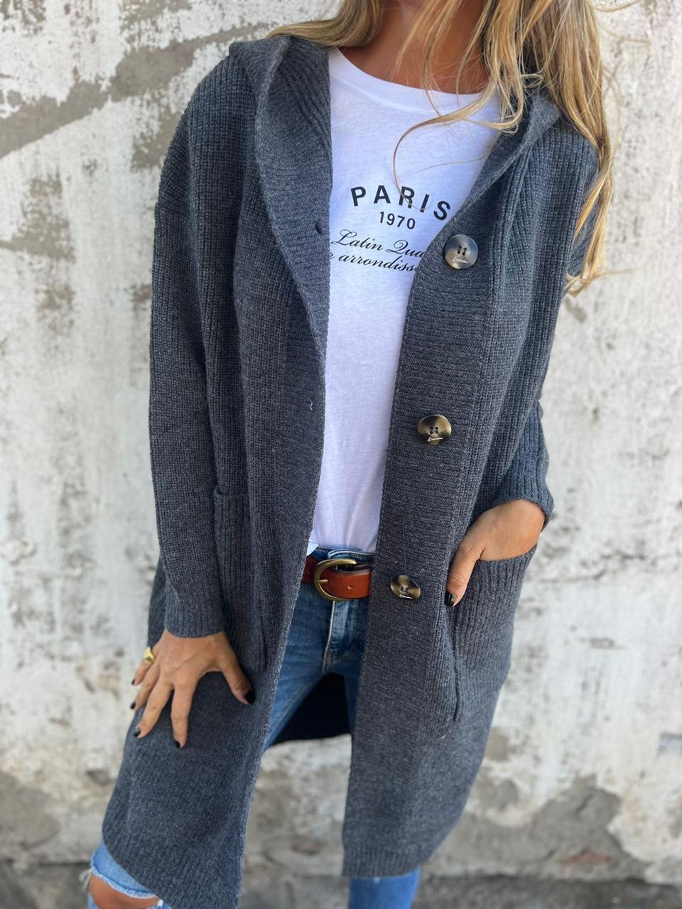 Dames Lange Cardigan | Met Knopen - Herfst