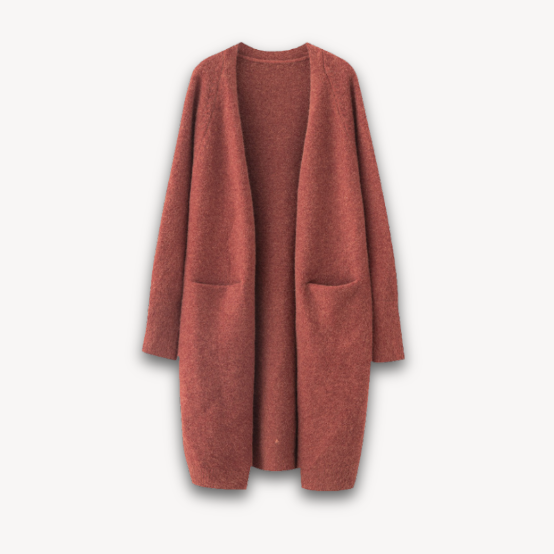 Dames Lange Cardigan | Open Voorkant