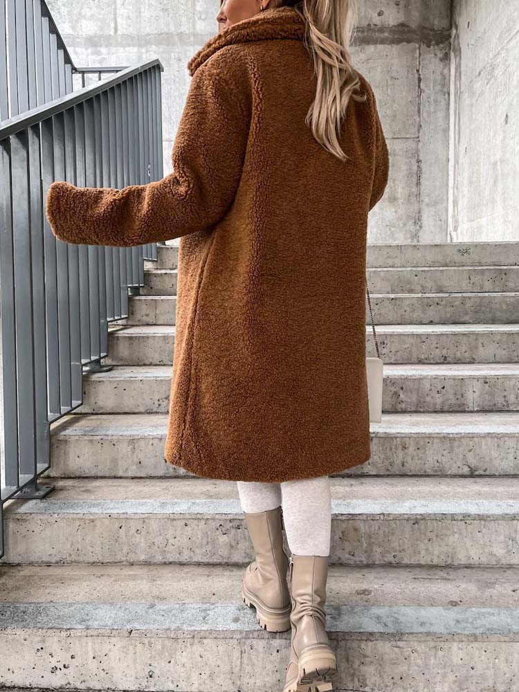 Dames Lange Teddyjas | Knopsluiting