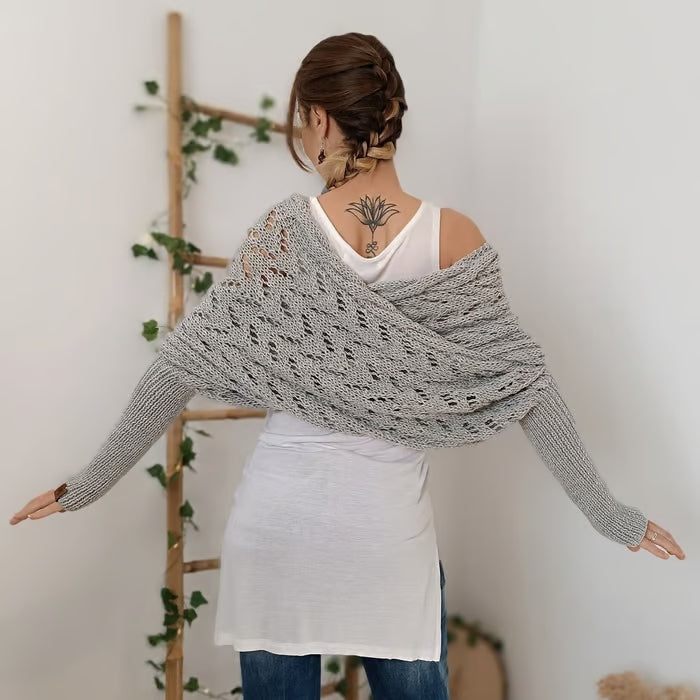 Dames Stijlvolle Gebreide Omslagdoek | Warm