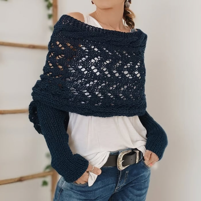 Dames Stijlvolle Gebreide Omslagdoek | Warm