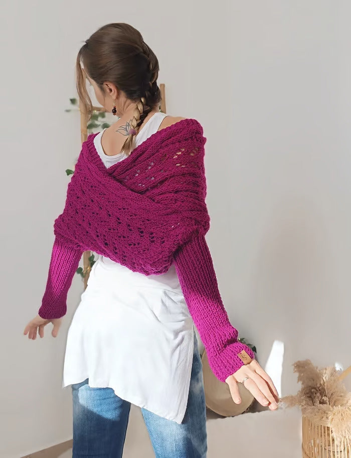 Dames Stijlvolle Gebreide Omslagdoek | Warm