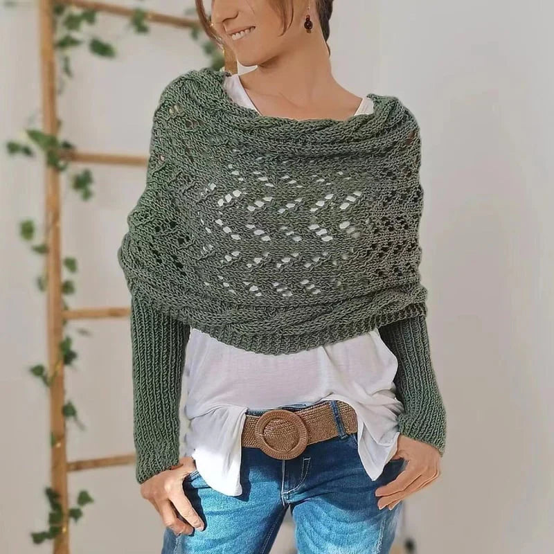 Dames Stijlvolle Gebreide Omslagdoek | Warm