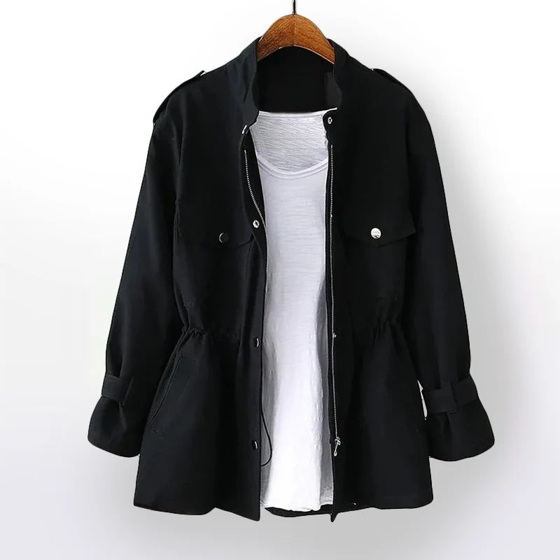 Dames Stijlvolle Trenchcoat | Ritsluiting
