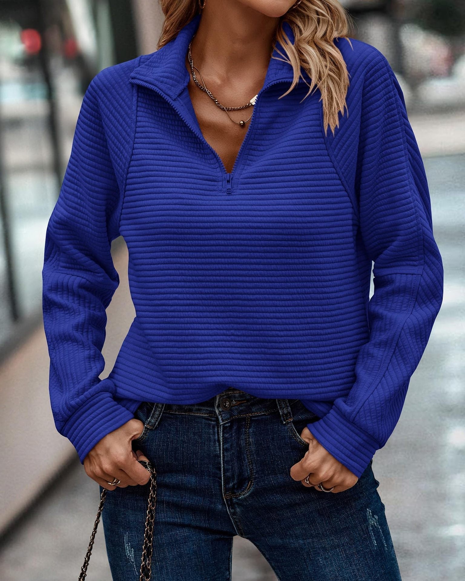 Dames Trui Met Rits | Stijlvol