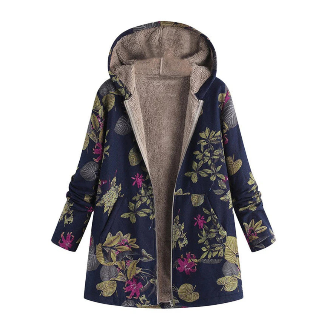 Dames Tussenjas Met Capuchon | Bloemenprint