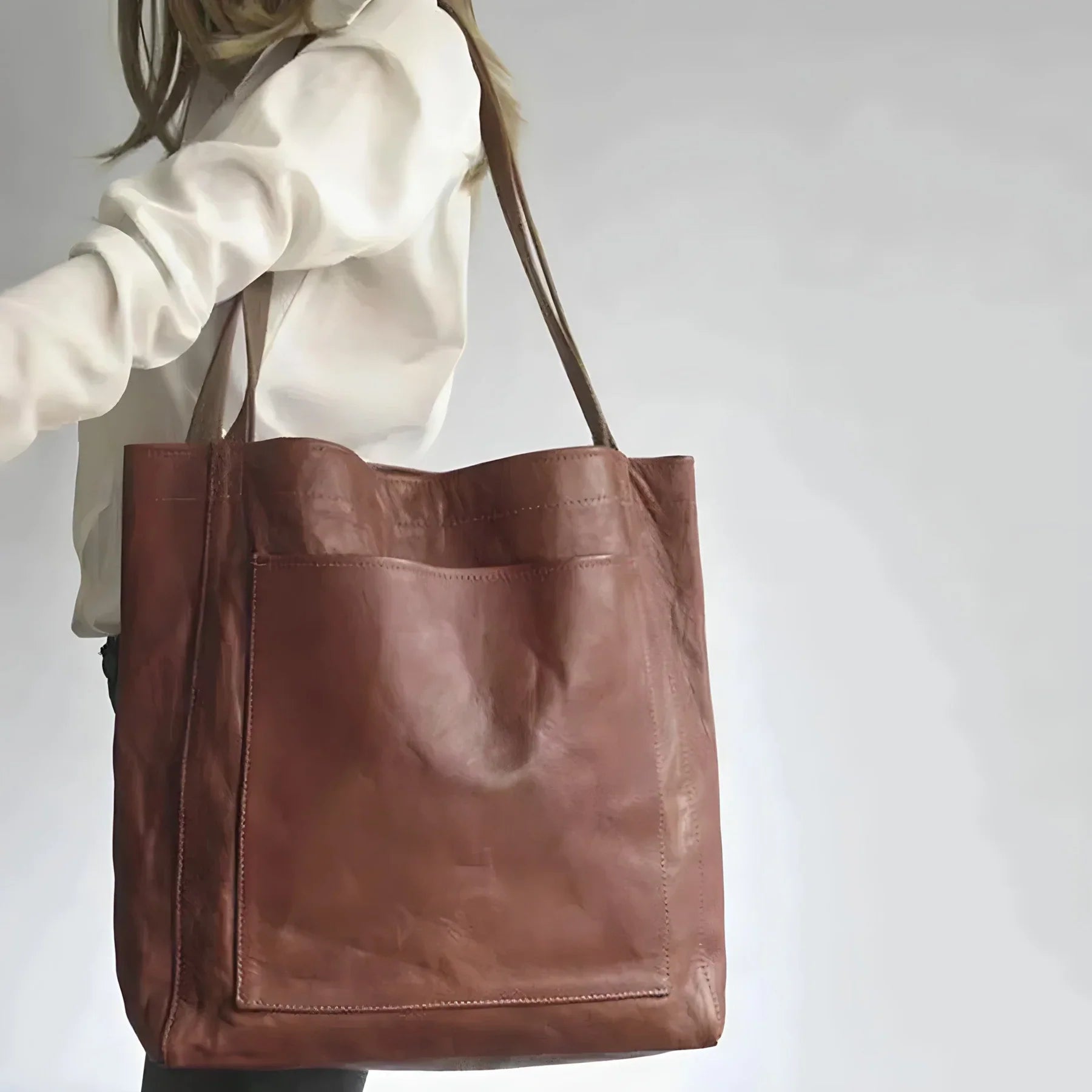 Dames Vintage Handtas | Open Model Zonder Rits
