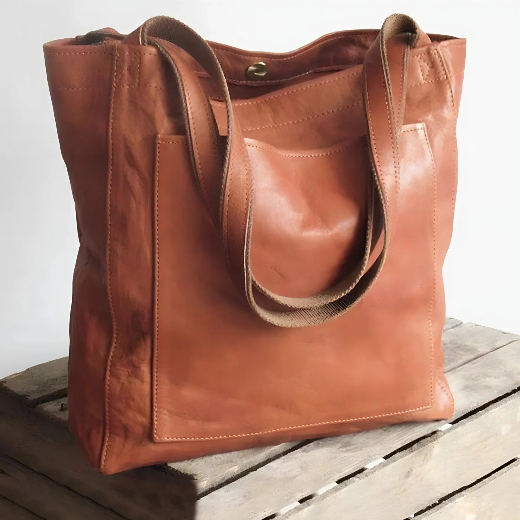 Dames Vintage Handtas | Open Model Zonder Rits