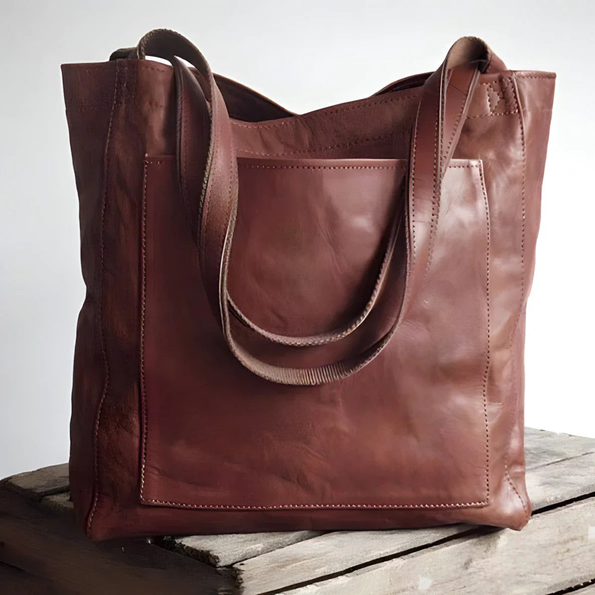 Dames Vintage Handtas | Open Model Zonder Rits