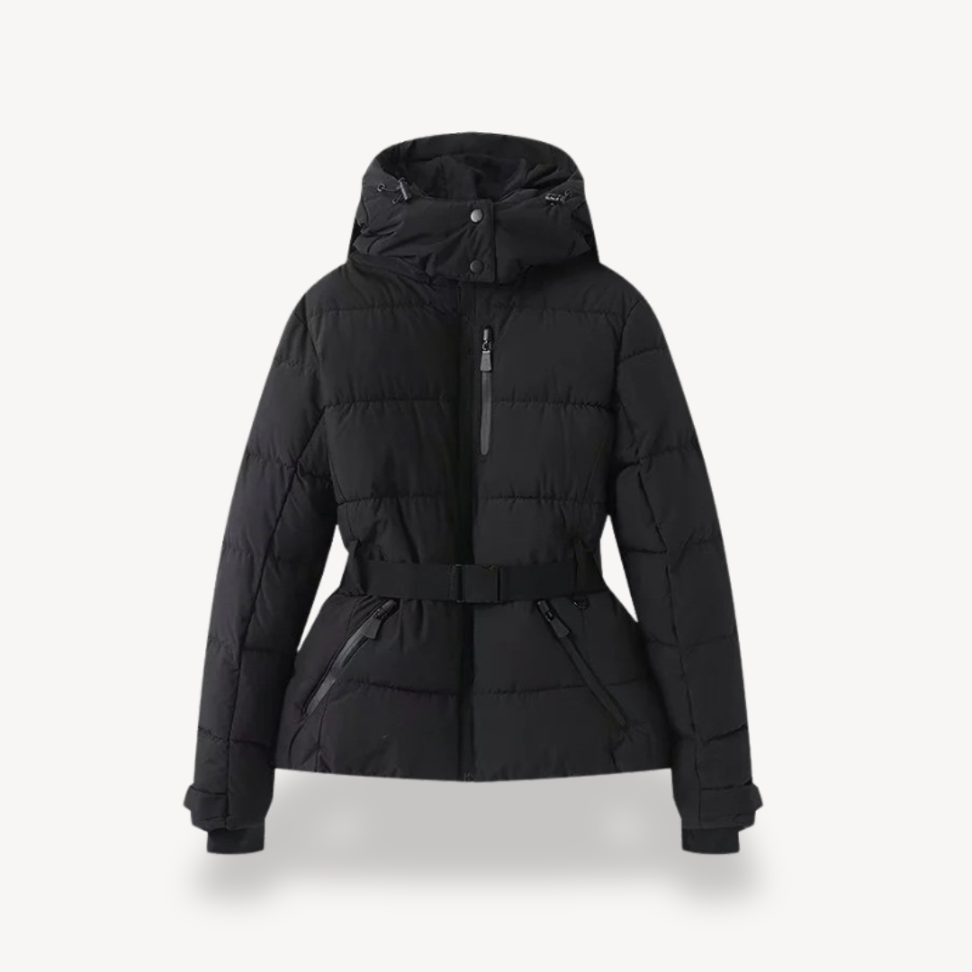 Dames Winter Puffer Jas | Met Riem en Capuchon