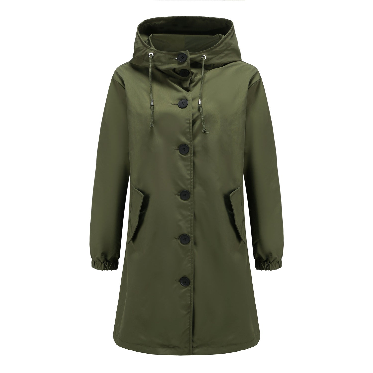 Dames Winter Waterdichte Regenjas | Knoopsluiting - Met capuchon
