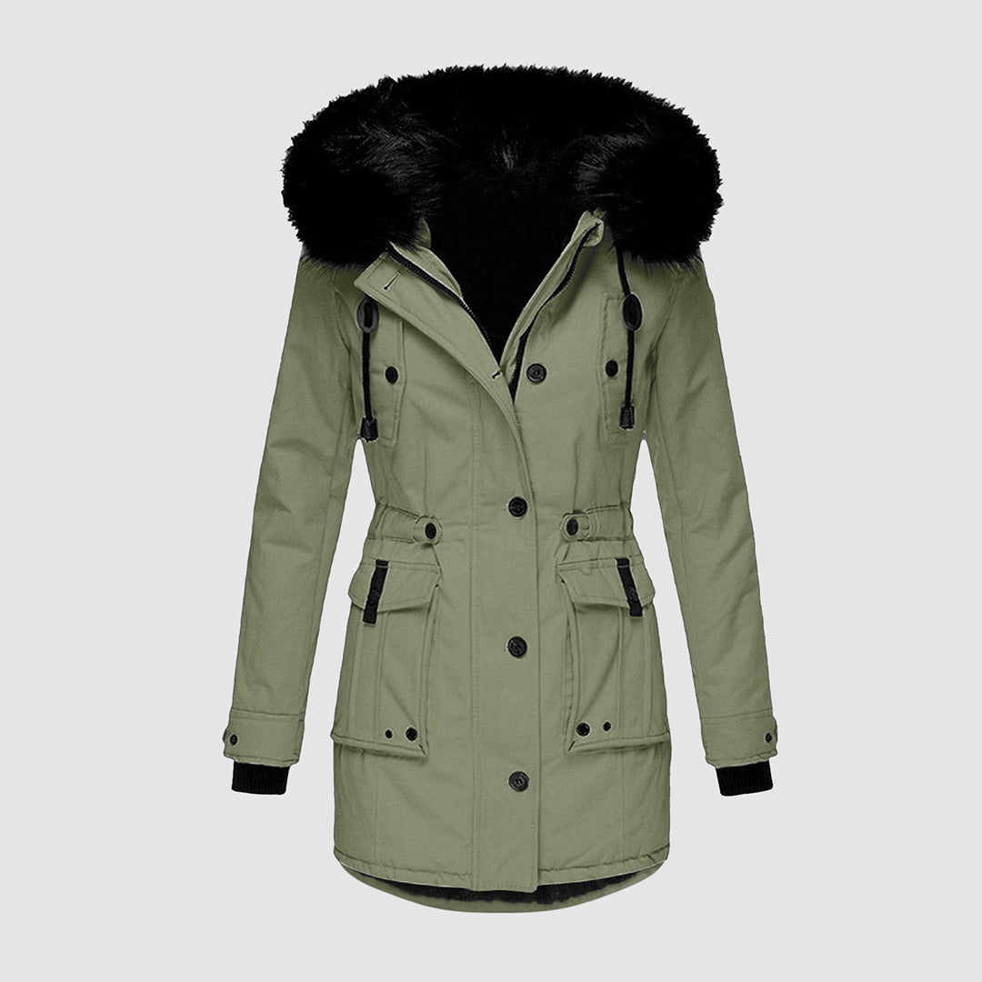 Dames Winterjas met Bontkraag | Met Capuchon