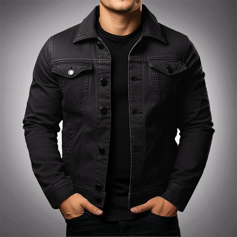 Heren Denim Jack | Tijdloos Design met Knoopsluiting