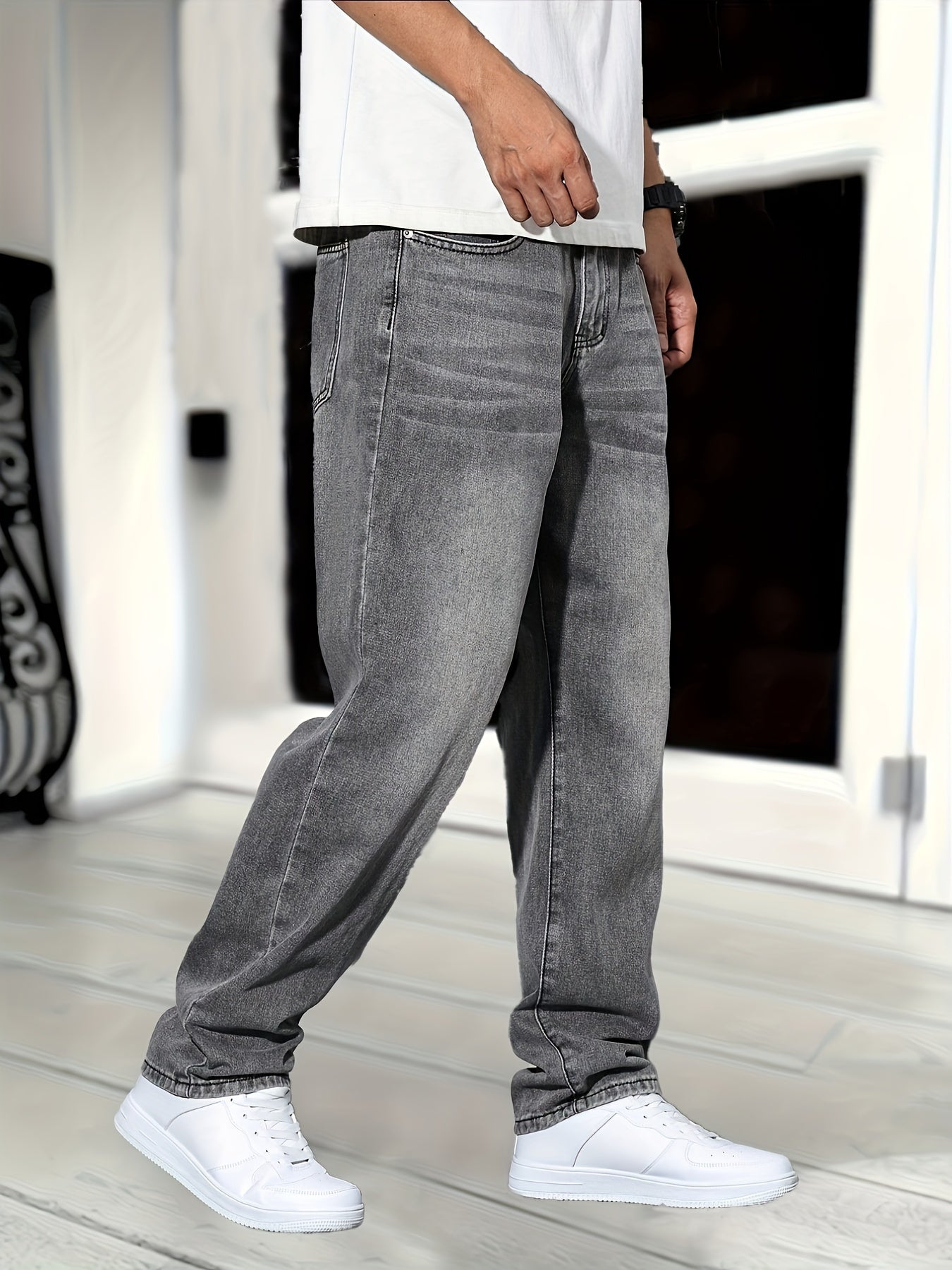 Heren Denim Jeans | Rechte Pasvorm en Gewassen Afwerking