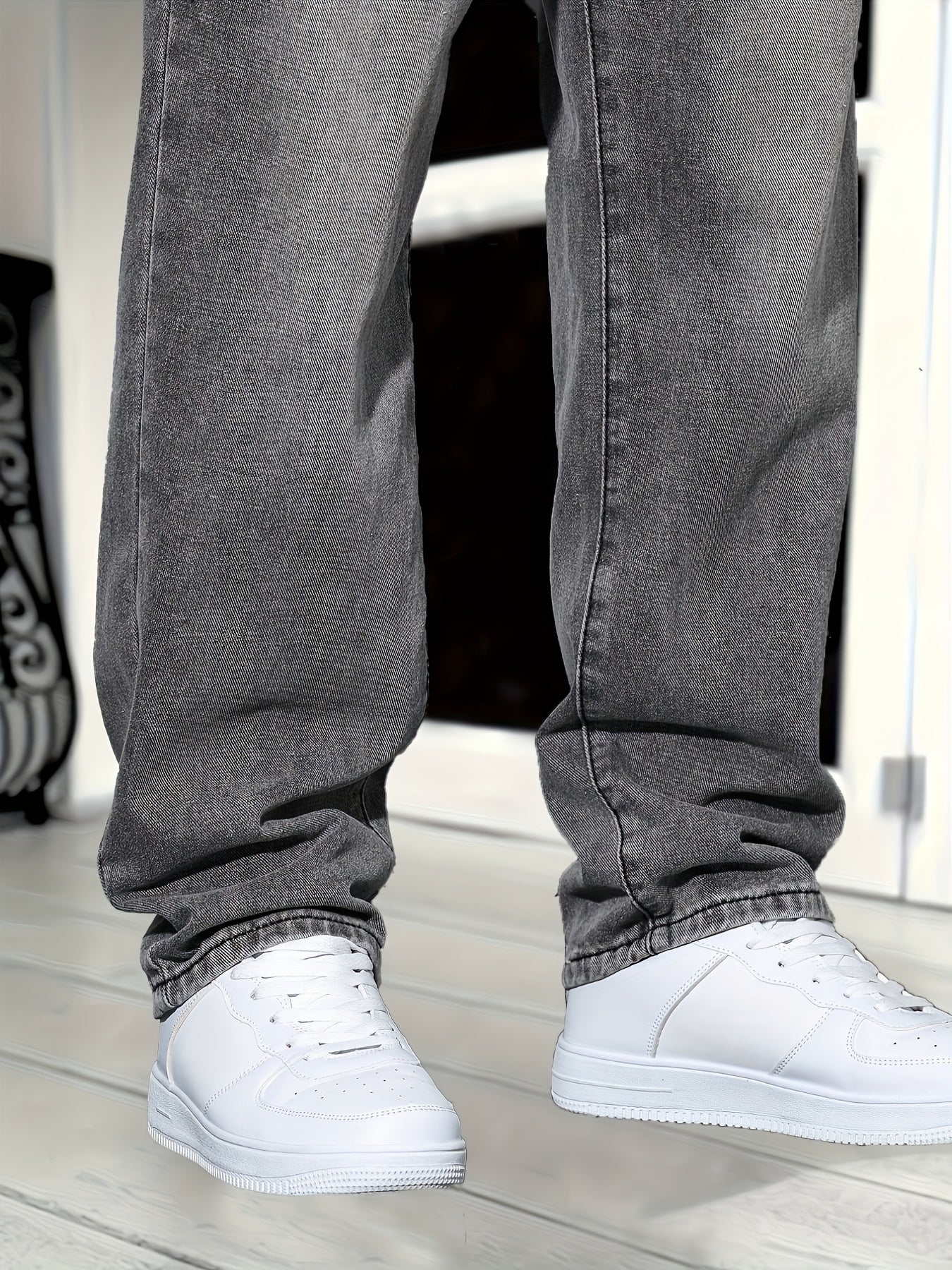 Heren Denim Jeans | Rechte Pasvorm en Gewassen Afwerking