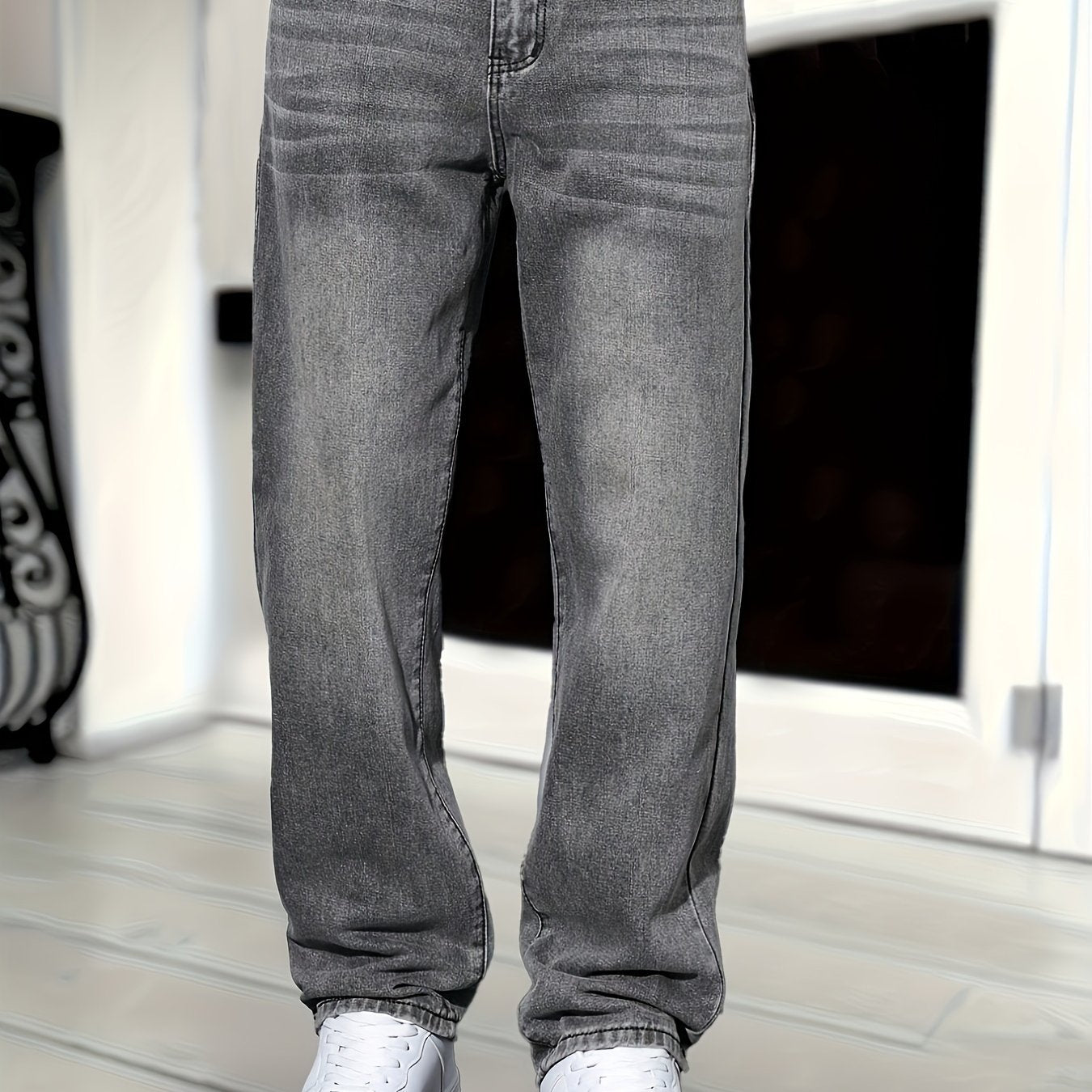 Heren Denim Jeans | Rechte Pasvorm en Gewassen Afwerking