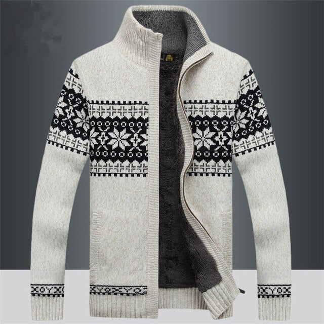 Heren Gebreid Fleece Vest | Scandinavisch Design met Rits