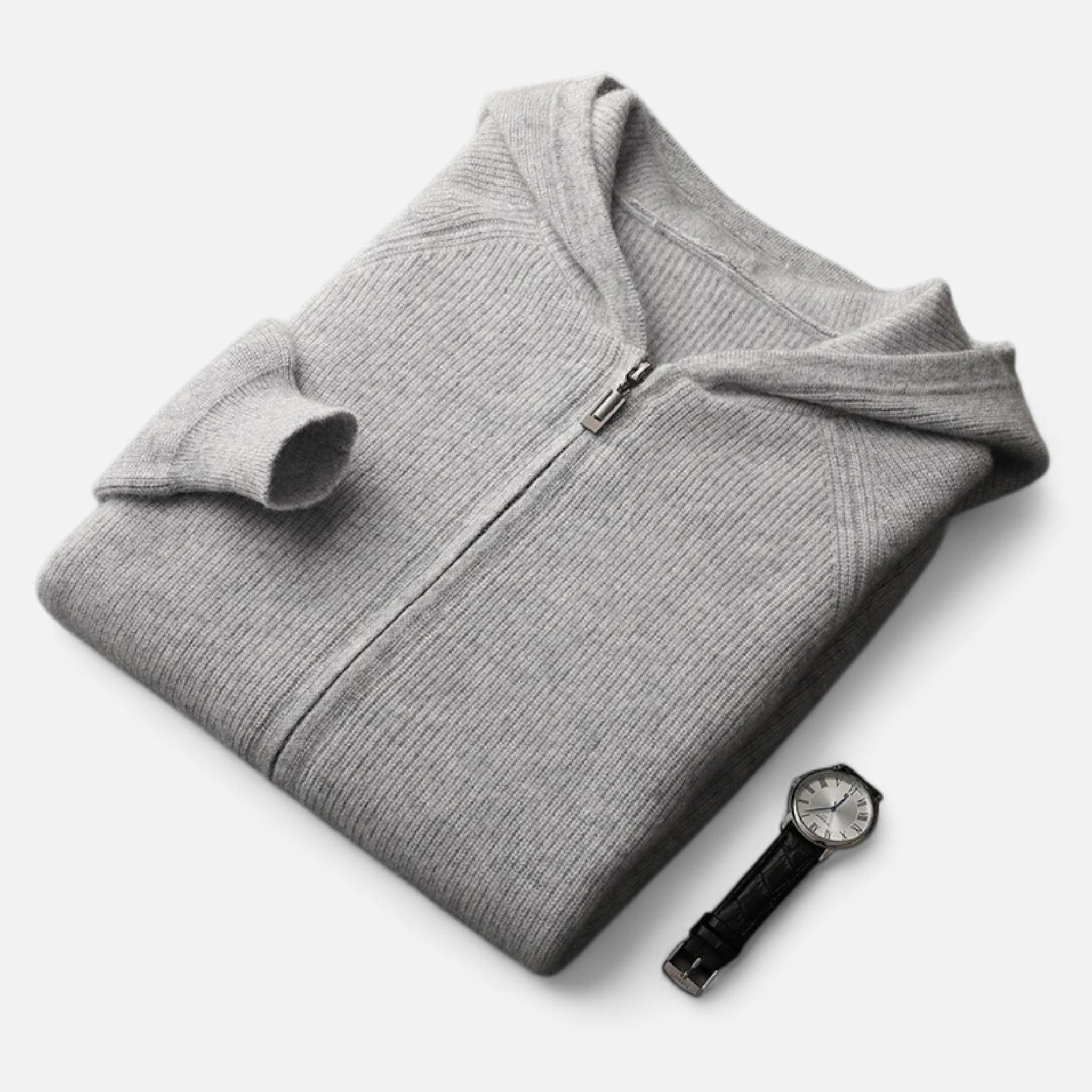 Heren Gebreide Jas met Capuchon | Old Money