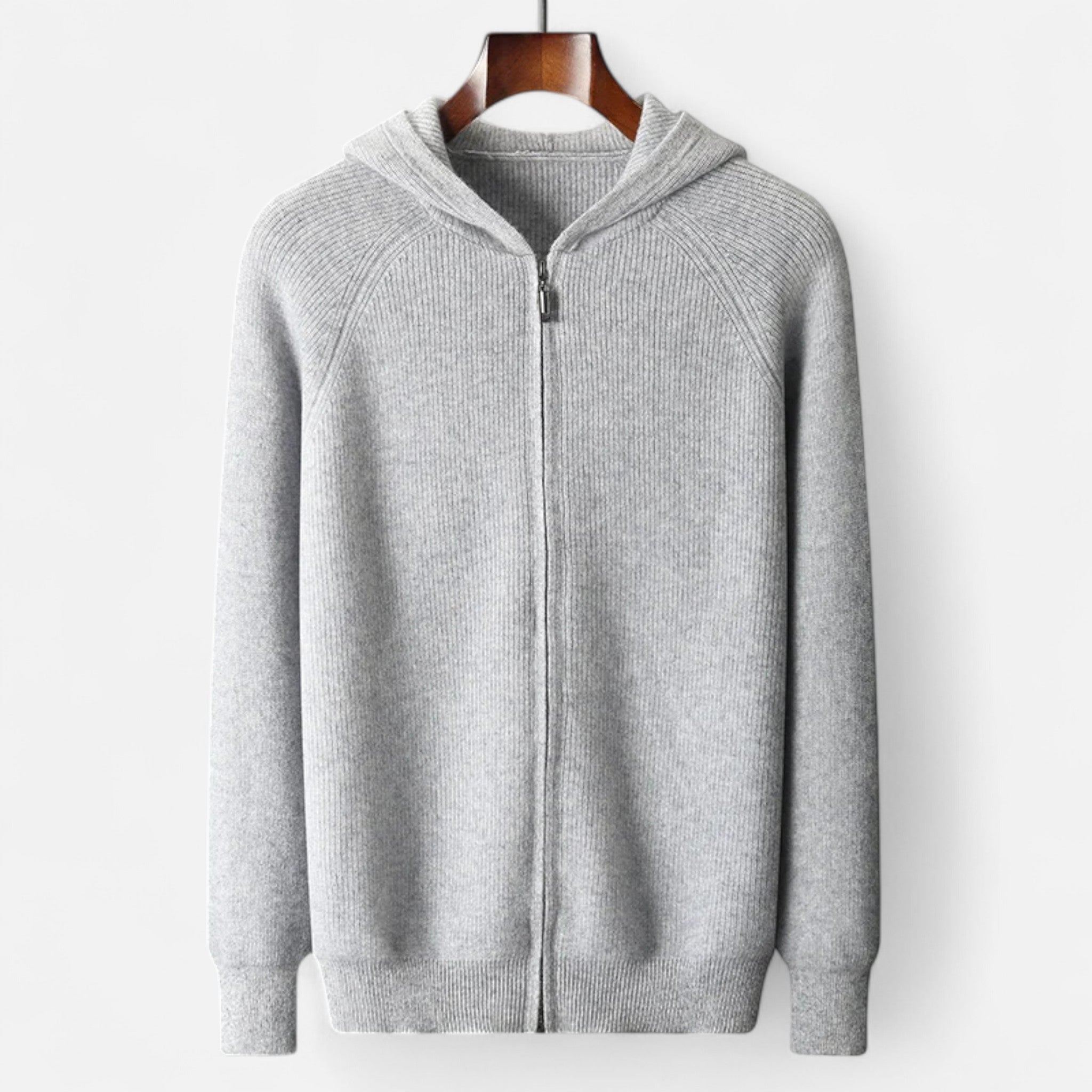 Heren Gebreide Jas met Capuchon | Old Money