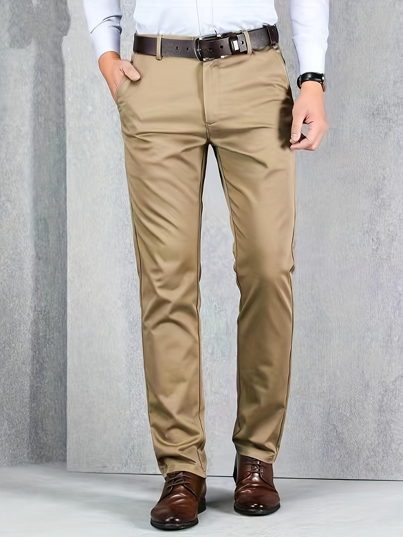 Heren Geklede Broek | Stretch Design in Effen Kleur