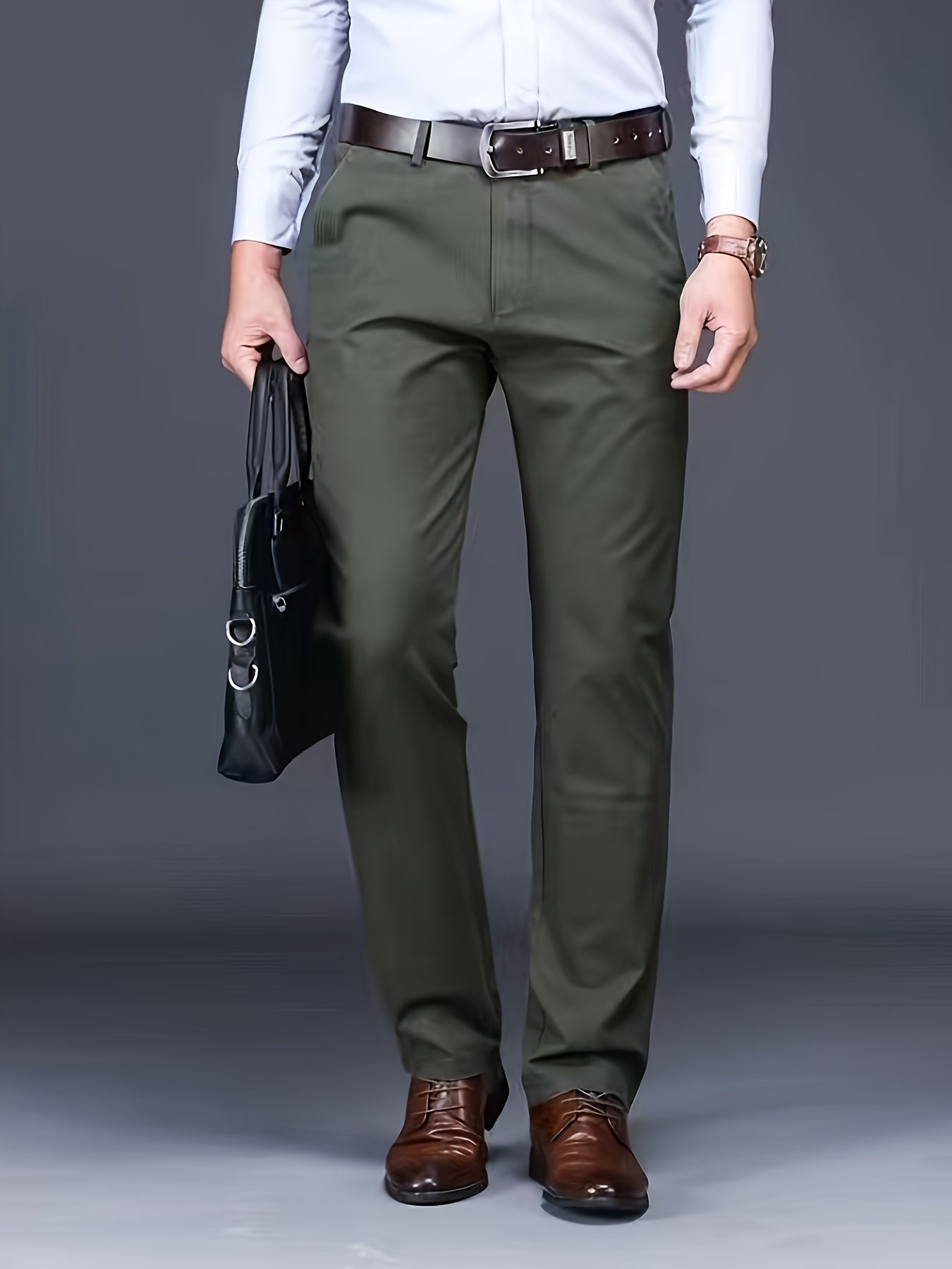 Heren Geklede Broek | Stretch Design in Effen Kleur