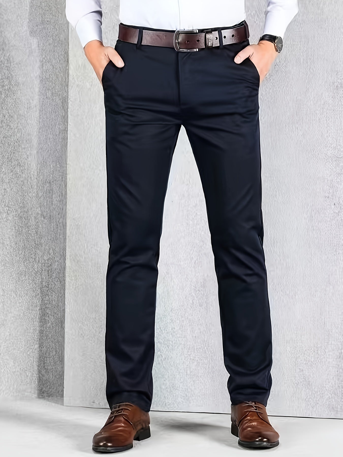 Heren Geklede Broek | Stretch Design in Effen Kleur
