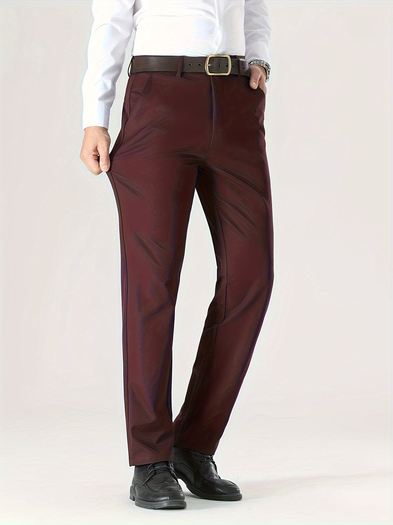 Heren Geklede Broek | Stretch Design in Effen Kleur