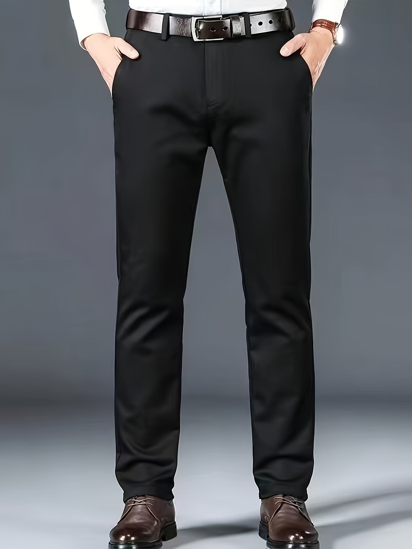 Heren Geklede Broek | Stretch Design in Effen Kleur