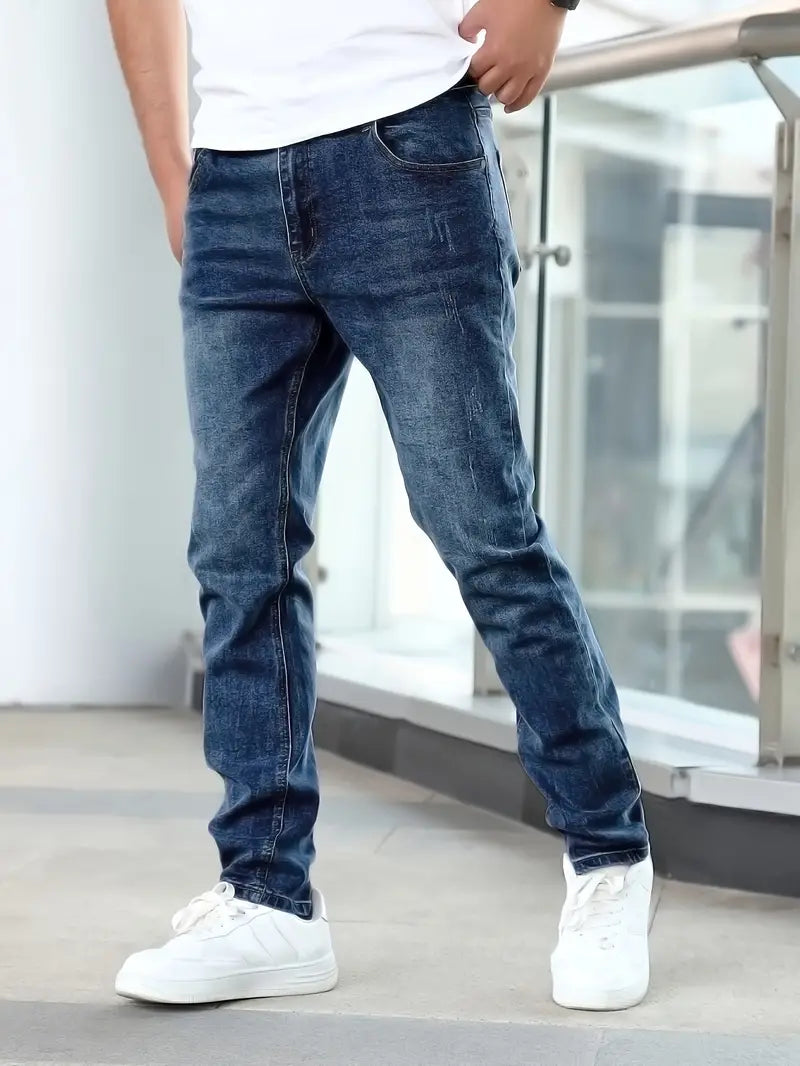 Heren Jeans | Casual Stijl met Zakken en Versleten Look