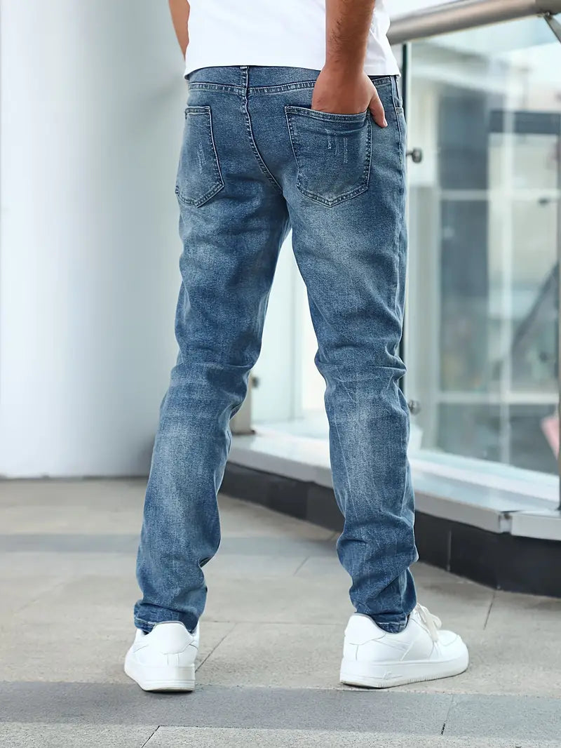 Heren Jeans | Casual Stijl met Zakken en Versleten Look