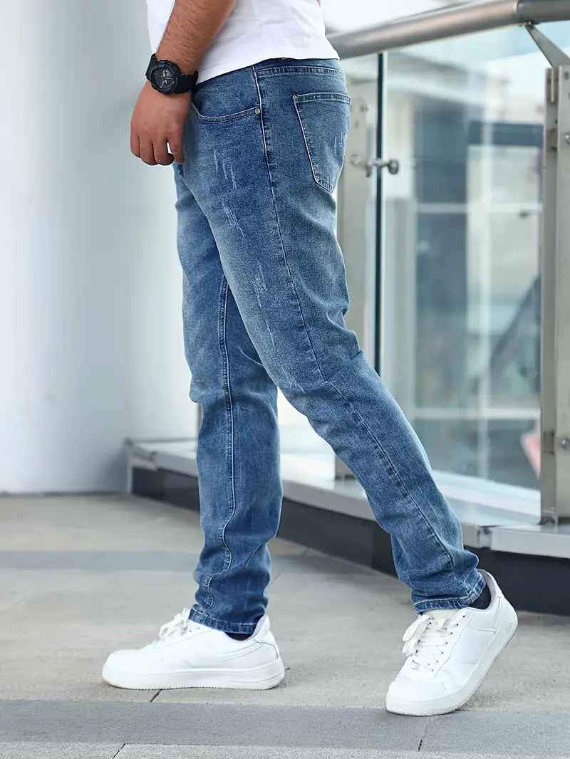 Heren Jeans | Casual Stijl met Zakken en Versleten Look