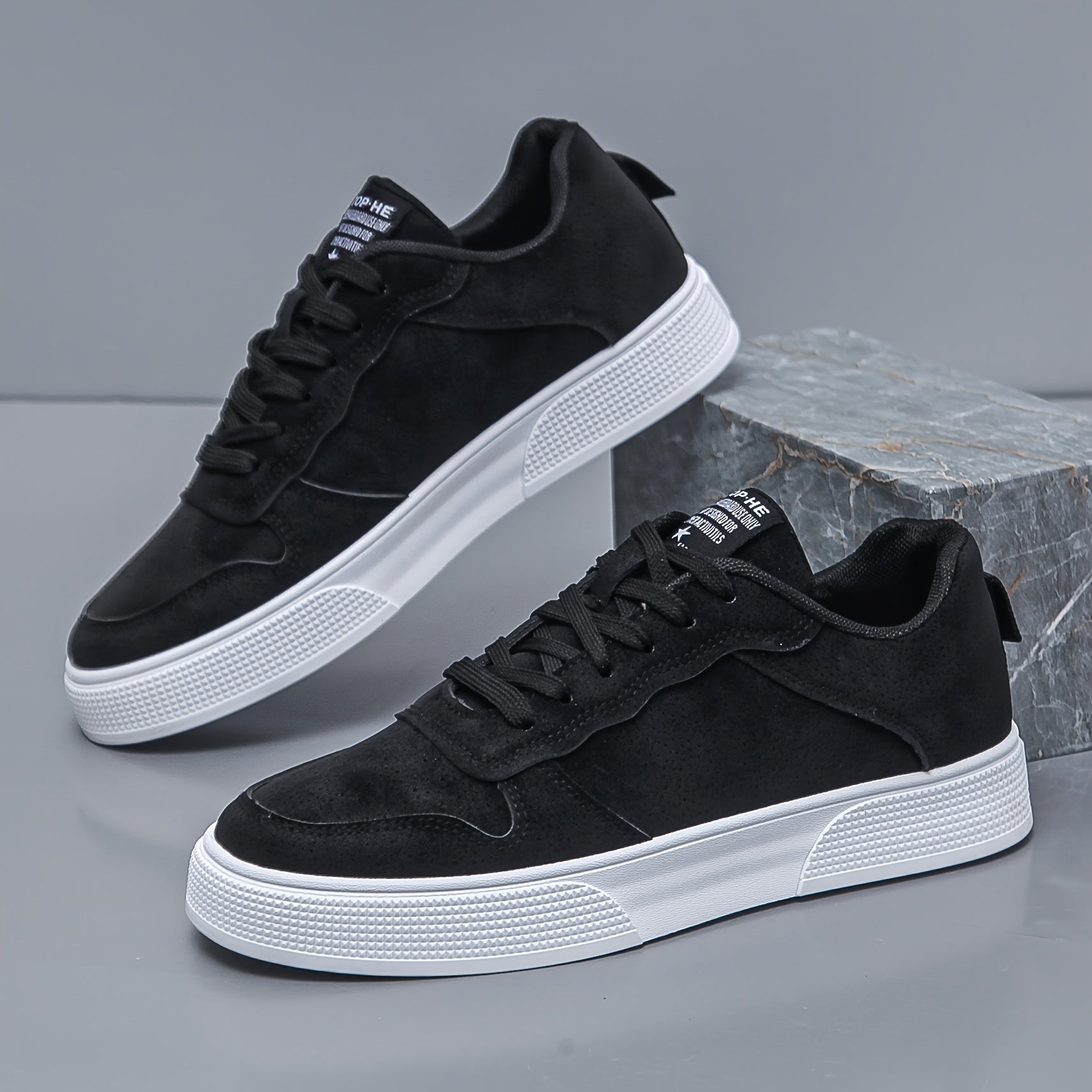 Heren Lage Sneakers | Effen Kleur en Casual Look