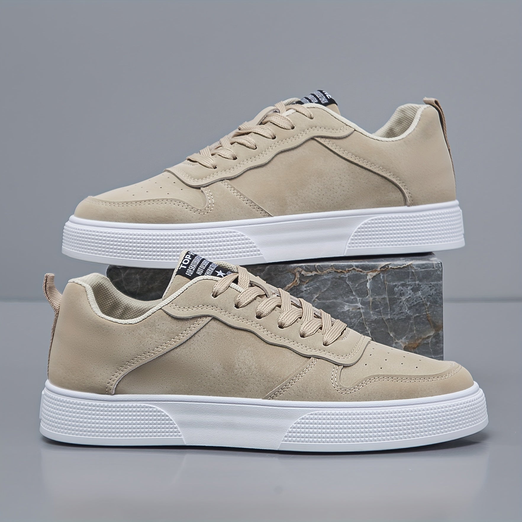 Heren Lage Sneakers | Effen Kleur en Casual Look
