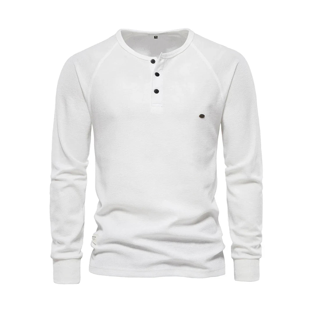 Heren Langarm Shirt | Ronde Hals