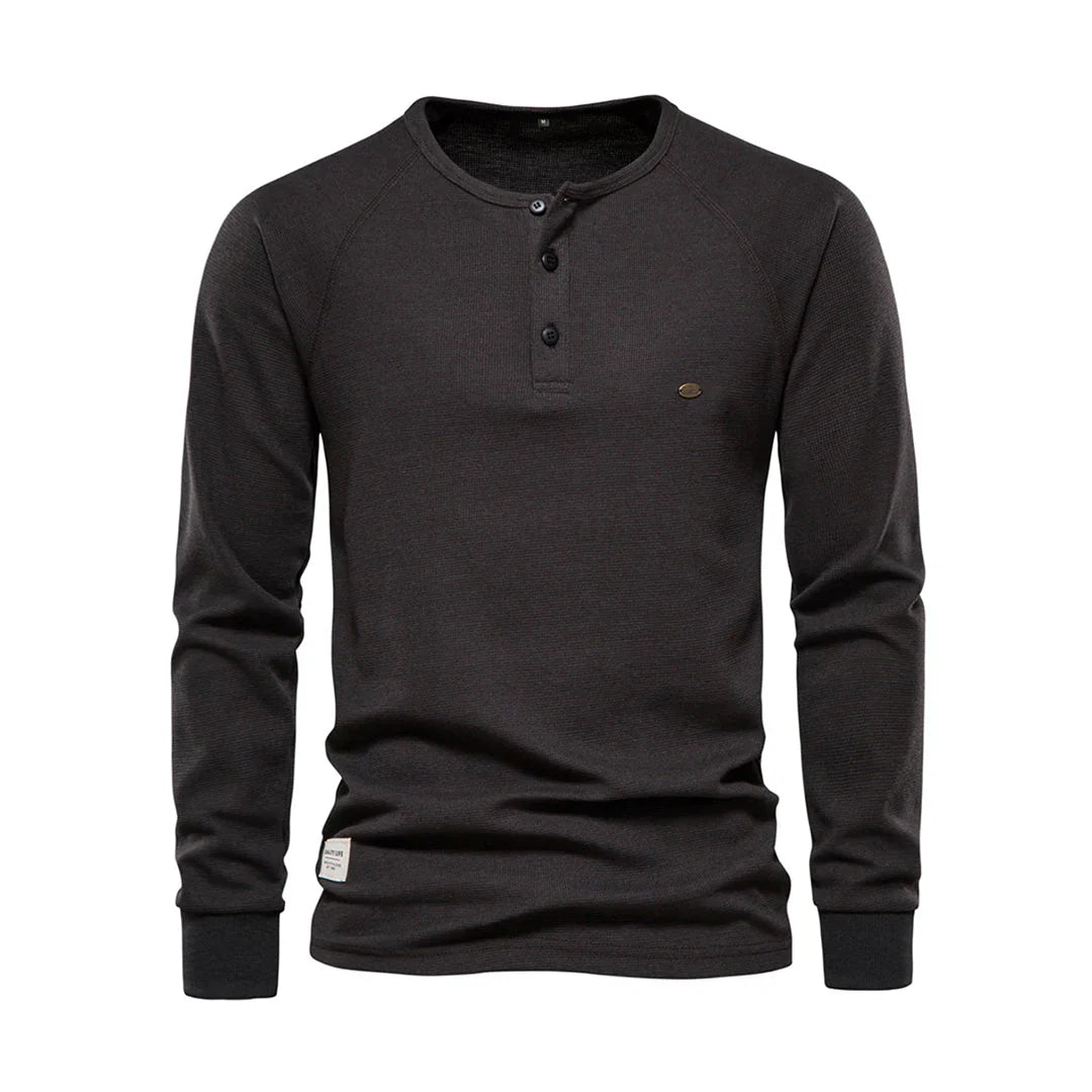 Heren Langarm Shirt | Ronde Hals