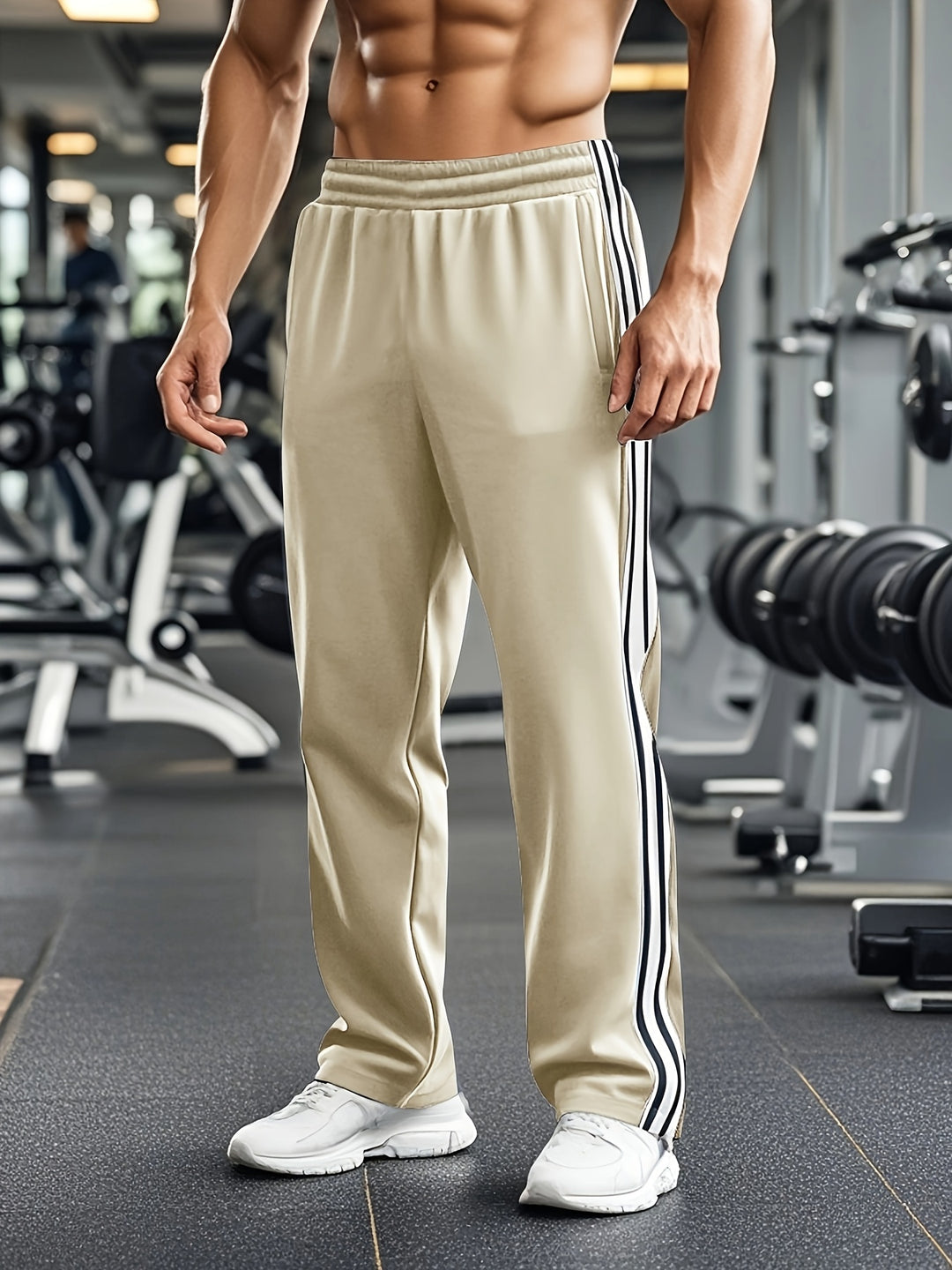 Heren Sportbroek | Trekkoord en Zakken