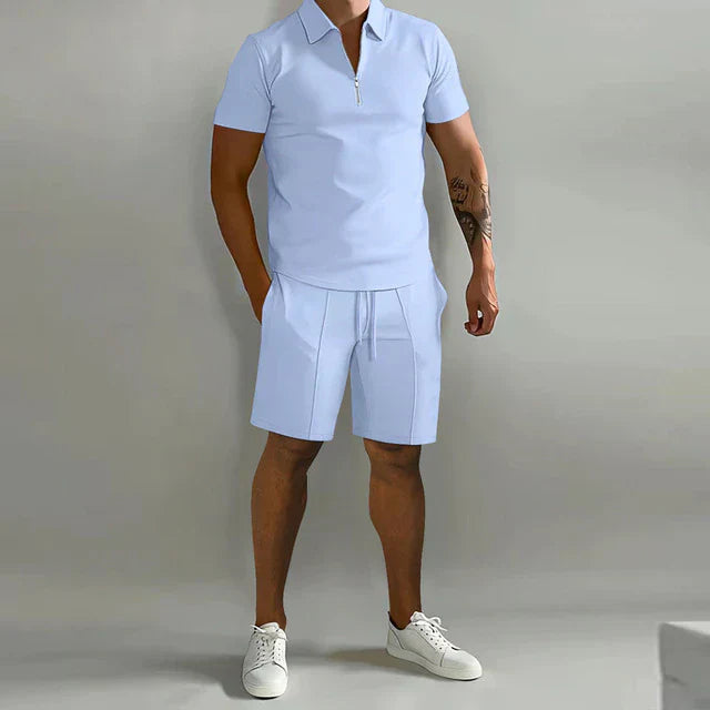 Heren Tweedelige Set | Polo en Korte Broek voor de Zomer