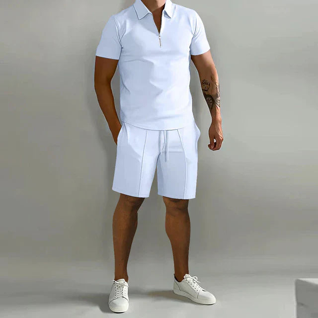 Heren Tweedelige Set | Polo en Korte Broek voor de Zomer