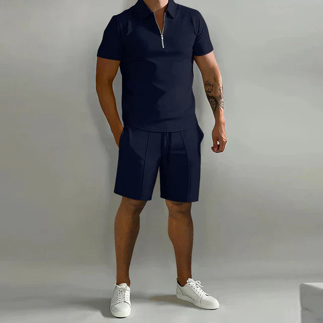 Heren Tweedelige Set | Polo en Korte Broek voor de Zomer