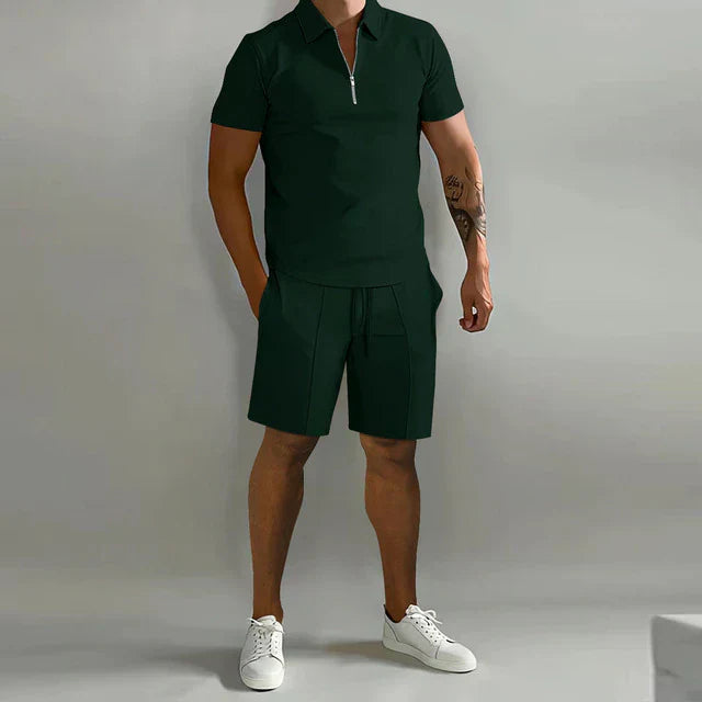 Heren Tweedelige Set | Polo en Korte Broek voor de Zomer