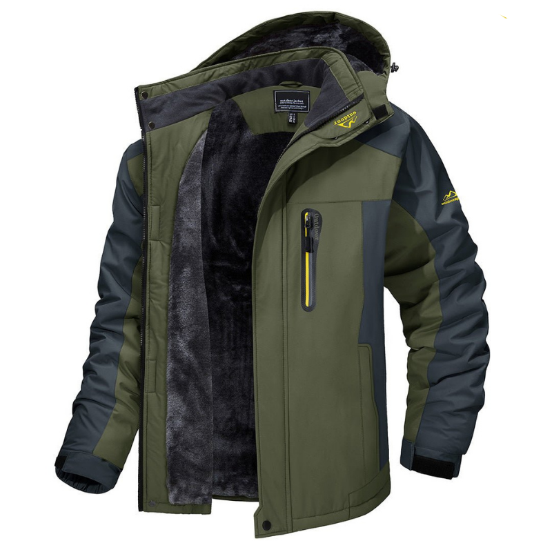 Heren Winterjas | Waterdichte Capuchon en Functionele Details