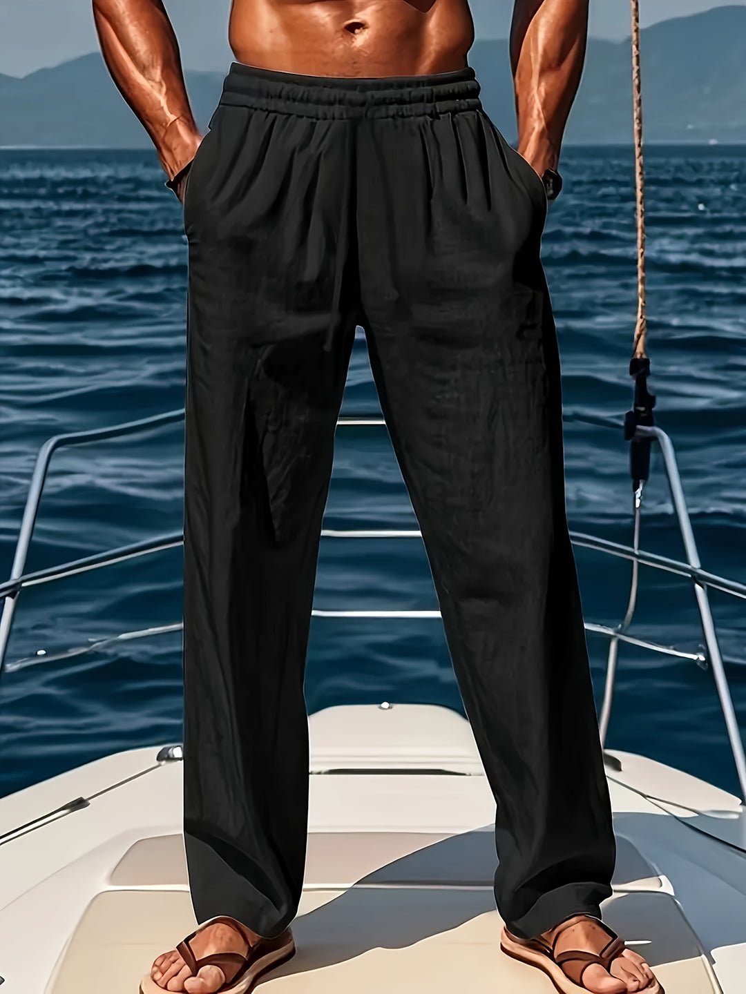 Heren Yoga Broek | Verstelbare Taille en Stijlvol Design