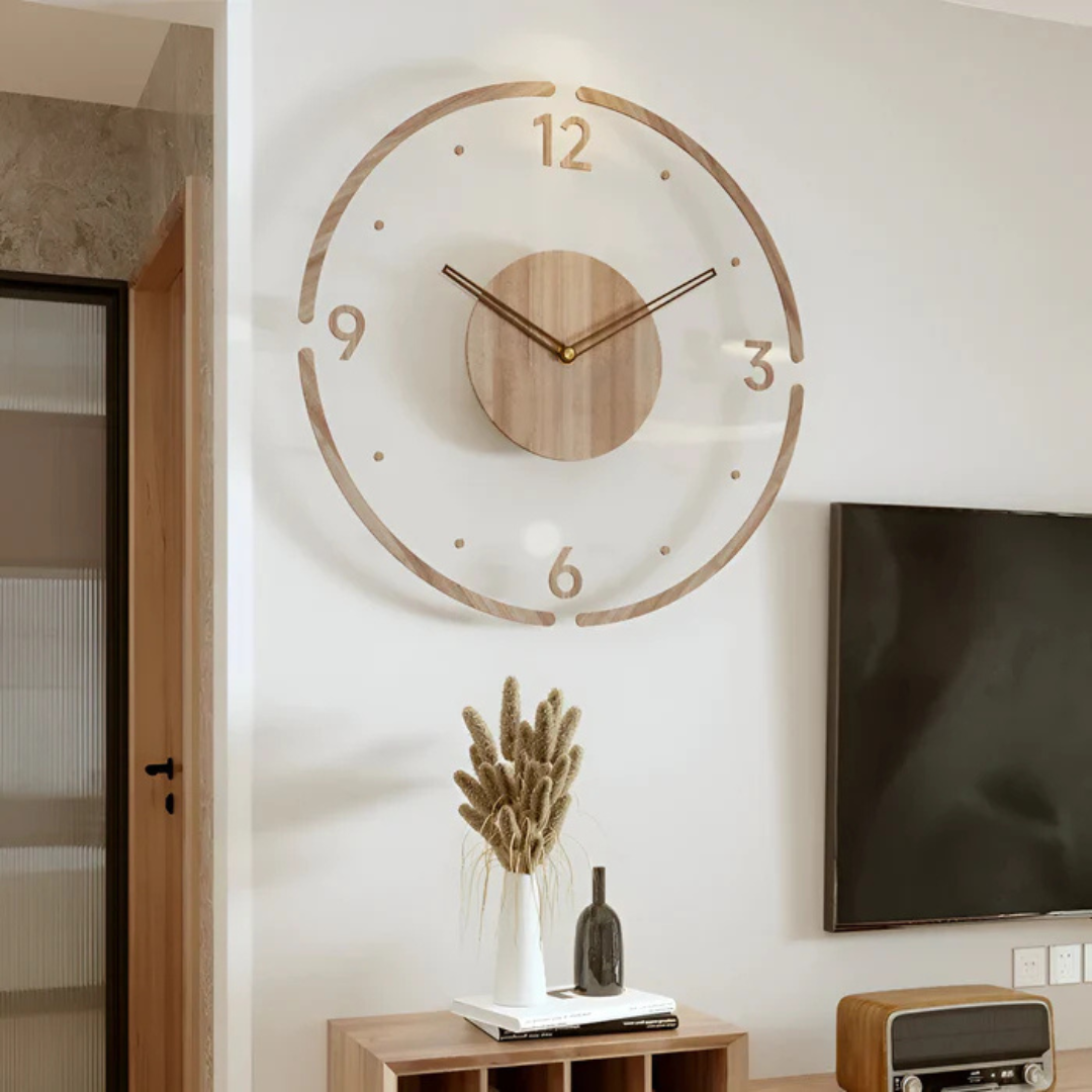 Moderne Wandklok | Stijlvol en Geluidloos voor de Woonkamer